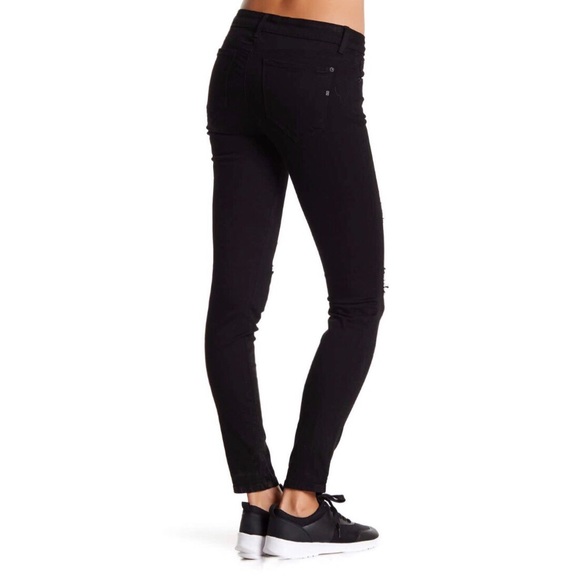 Black Nordstrom Distressed Skinny Jeans 